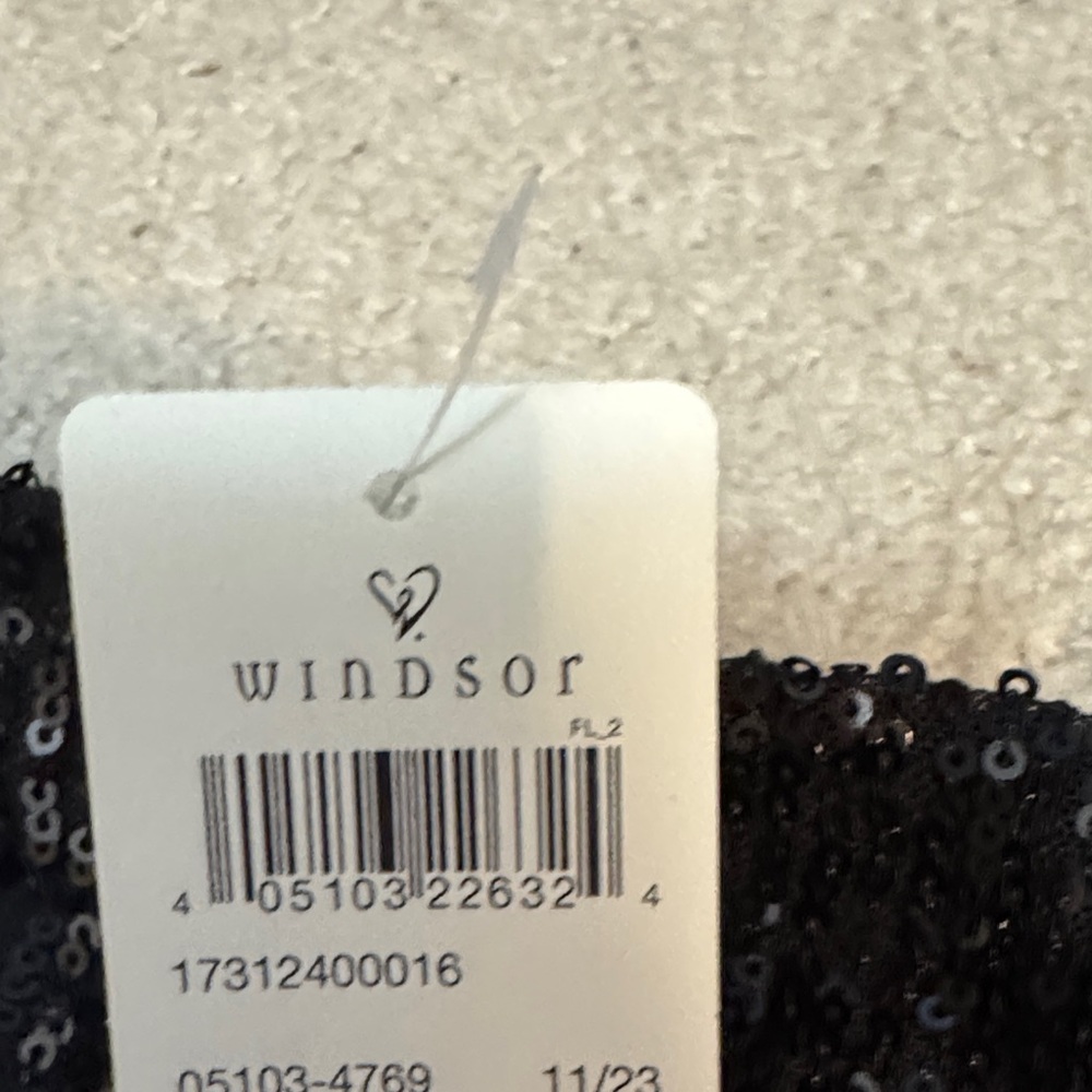 Windsor Black Sequin One-Shoulder Dress - Picture 3 of 3